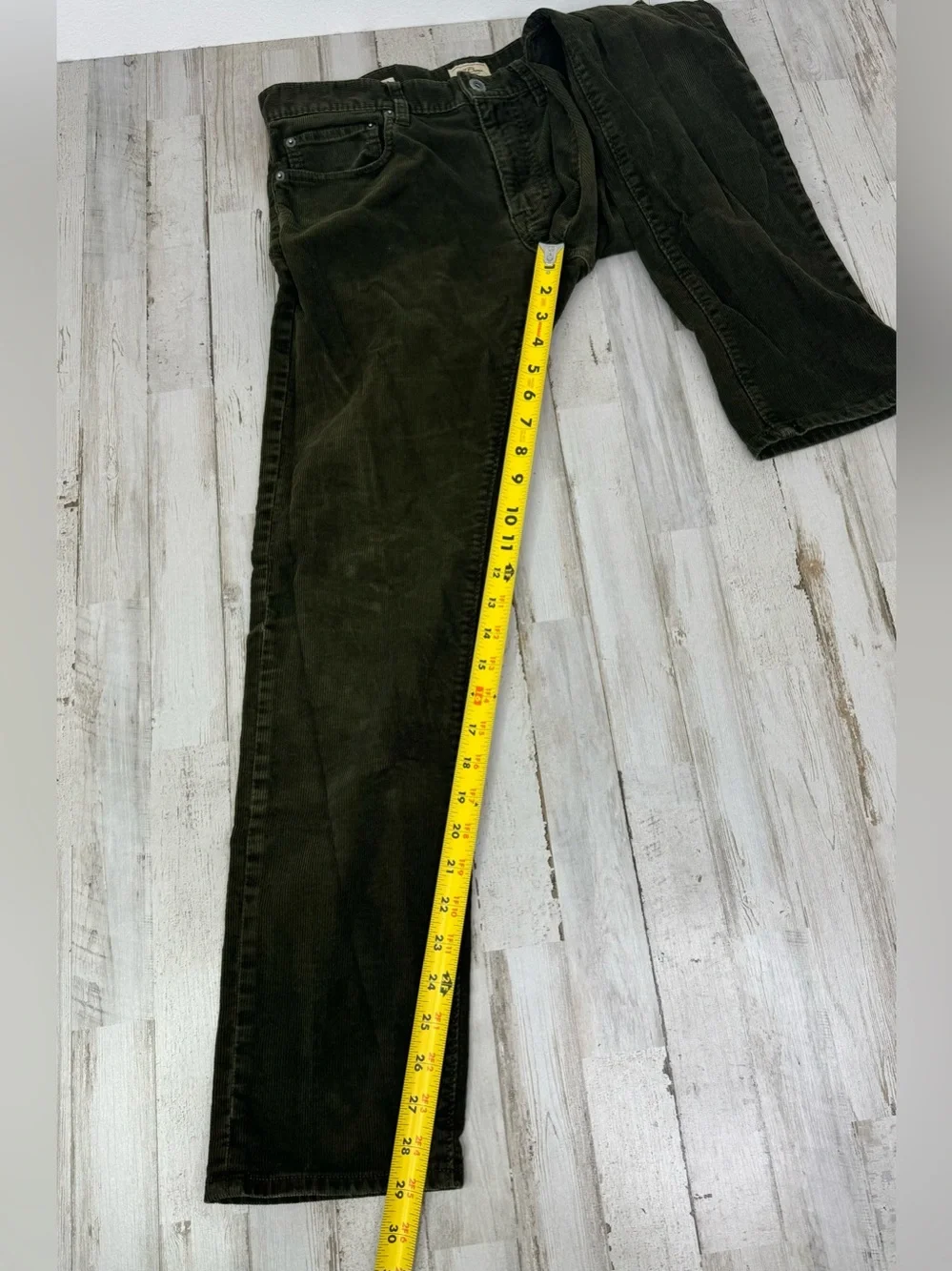 J Crew Corduroy Pants Mens 31x29 Green 484 Slim Fit